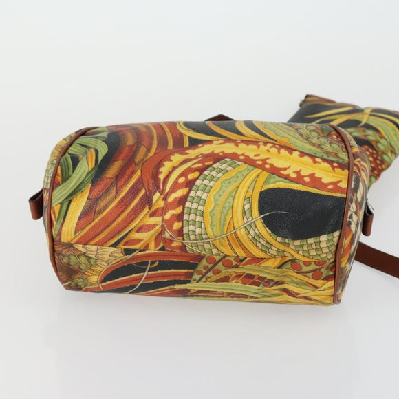 Salvatore Ferragamo Botanical Pattern Shoulder Bag PVC Multicolor Auth gh1445
