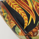 Salvatore Ferragamo Botanical Pattern Boston Bag PVC Multicolor Gold Auth gh1446-11