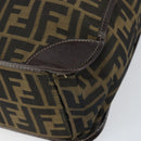 FENDI Zucca Canvas Tote Bag Black Brown Auth gh1447-11