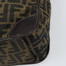 FENDI Zucca Canvas Tote Bag Black Brown Auth gh1447-2