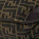 FENDI Zucca Canvas Tote Bag Black Brown Auth gh1447-14