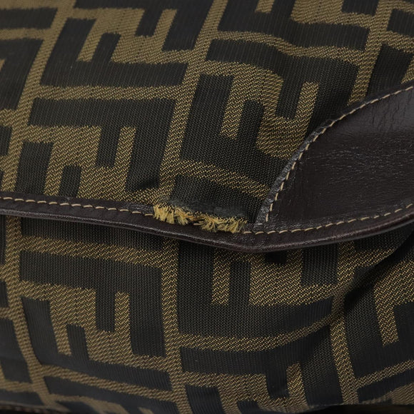 FENDI Zucca Canvas Tragetasche Schwarz Braun Auth gh1447