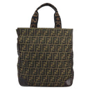 FENDI Zucca Canvas Tragetasche Schwarz Braun Auth gh1447-13