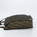 FENDI Zucca Canvas Tote Bag Black Brown Auth gh1447-6