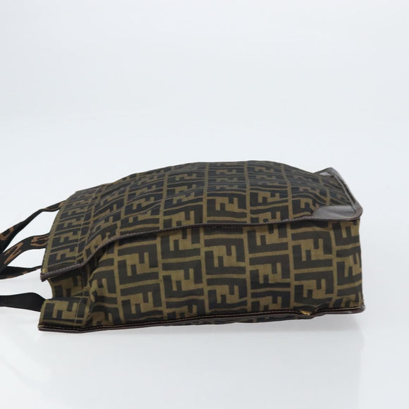 FENDI Zucca Canvas Tragetasche Schwarz Braun Auth gh1447