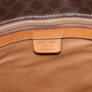 CELINE Macadam Canvas Hand Bag PVC Leather Brown Gold Auth gh1448-14