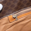 CELINE Macadam Canvas Hand Bag PVC Leather Brown Gold Auth gh1448-15