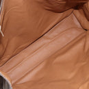 CELINE Macadam Canvas Hand Bag PVC Leather Brown Gold Auth gh1448-16