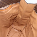 CELINE Macadam Canvas Hand Bag PVC Leather Brown Gold Auth gh1448-17