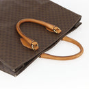 CELINE Macadam Canvas Hand Bag PVC Leather Brown Gold Auth gh1448-6