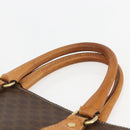 CELINE Macadam Canvas Hand Bag PVC Leather Brown Gold Auth gh1448-8