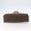 CELINE Macadam Canvas Hand Bag PVC Leather Brown Gold Auth gh1448-9