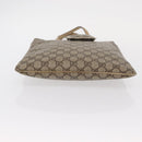 GUCCI GG Supreme Hand Bag PVC Beige Silver 117551 Auth gh1449-6