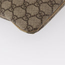 GUCCI GG Supreme Hand Bag PVC Beige Silver 117551 Auth gh1449-10