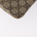 GUCCI GG Supreme Hand Bag PVC Beige Silver 117551 Auth gh1449-15