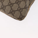 GUCCI GG Supreme Hand Bag PVC Beige Silver 117551 Auth gh1449-16