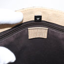 GUCCI GG Supreme Hand Bag PVC Beige Silver 117551 Auth gh1449-19