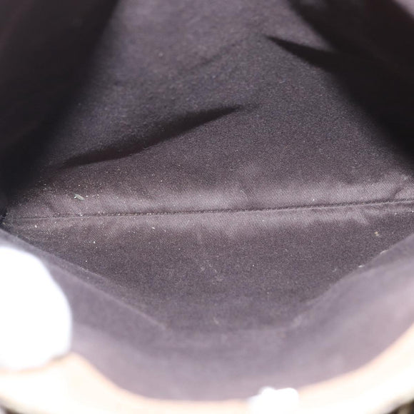 GUCCI GG Supreme Hand Bag PVC Beige Silver 117551 Auth gh1449