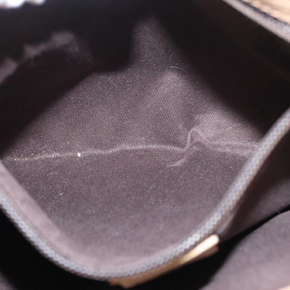 GUCCI GG Supreme Hand Bag PVC Beige Silver 117551 Auth gh1449