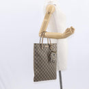 GUCCI GG Supreme Hand Bag PVC Beige Silver 117551 Auth gh1449-24