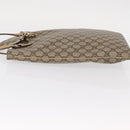 GUCCI GG Supreme Hand Bag PVC Beige Silver 117551 Auth gh1449-4