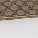 GUCCI GG Supreme Hand Bag PVC Beige Silver 117551 Auth gh1449-5