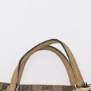 GUCCI GG Supreme Hand Bag PVC Beige Silver 117551 Auth gh1449-9