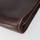 Christian Dior Hand Bag Leather Brown Gold Auth gh1451-9