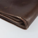 Christian Dior Hand Bag Leather Brown Gold Auth gh1451-14