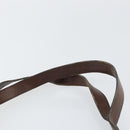 Christian Dior Hand Bag Leather Brown Gold Auth gh1451-8