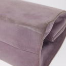 PRADA Hand Bag Suede Purple Silver Auth gh1452-16