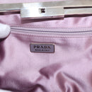 PRADA Hand Bag Suede Purple Silver Auth gh1452-10