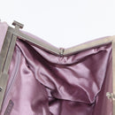 PRADA Hand Bag Suede Purple Silver Auth gh1452-18
