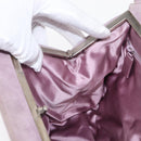 PRADA Hand Bag Suede Purple Silver Auth gh1452-19