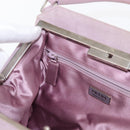 PRADA Hand Bag Suede Purple Silver Auth gh1452-20