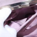 PRADA Hand Bag Suede Purple Silver Auth gh1452-21