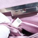 PRADA Hand Bag Suede Purple Silver Auth gh1452-12