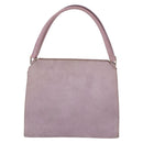 PRADA Hand Bag Suede Purple Silver Auth gh1452-2