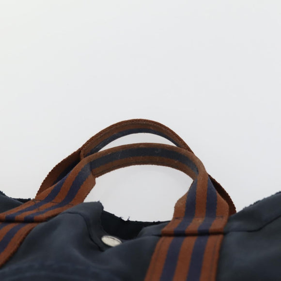 HERMES PRADA Hand Bag Canvas nylon 2 Set Black Navy Auth gh1454