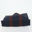 HERMES PRADA Hand Bag Canvas nylon 2 Set Black Navy Auth gh1454-15