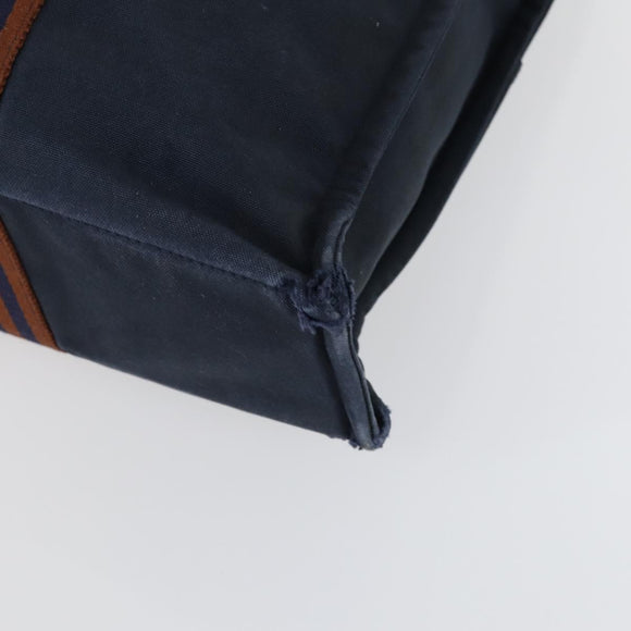 HERMES PRADA Hand Bag Canvas nylon 2 Set Black Navy Auth gh1454