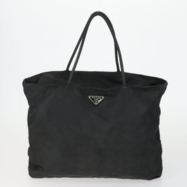 HERMES PRADA Hand Bag Canvas nylon 2 Set Black Navy Auth gh1454 - 0