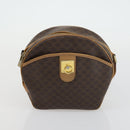 CELINE Macadam Canvas Shoulder Bag Leather PVC 2 Set Brown Auth gh1455-10