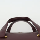 CARTIER Bag Leather 2 Set Bordeaux Auth gh1456-14