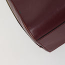 CARTIER Bag Leather 2 Set Bordeaux Auth gh1456-16