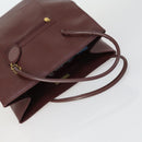 CARTIER Bag Leather 2 Set Bordeaux Auth gh1456-5