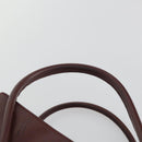 CARTIER Bag Leather 2 Set Bordeaux Auth gh1456-6