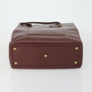 CARTIER Bag Leather 2 Set Bordeaux Auth gh1456-7
