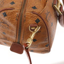 MCM Vicetos Logogram Hand Bag PVC Leather 2way Brown Gold Auth gh1459-17