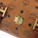 MCM Vicetos Logogram Hand Bag PVC Leather 2way Brown Gold Auth gh1459-12
